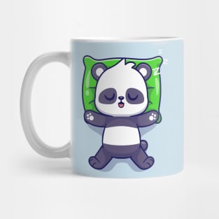 Cute Panda Sleeping On Pillow Cartoon Mug